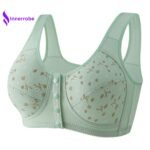 InnerRobe Women’s Cotton Front Button Bra – Plus Size, No Steel Ring, Anti-Sagging, Comfortable Vest Style Bra for Middle-Aged & Elderly Women - Image 3
