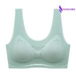 InnerRobe Women’s Butterfly Lace Seamless Bra – Ice Silk, Non Padded, Wirefree, Wide Strap, Comfortable Daily Wear Bralette - Image 5
