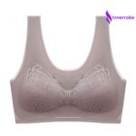 InnerRobe Women’s Butterfly Lace Seamless Bra – Ice Silk, Non Padded, Wirefree, Wide Strap, Comfortable Daily Wear Bralette - Image 6